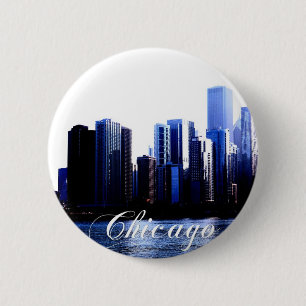 Badge Rond 5 Cm Chicago Illinois