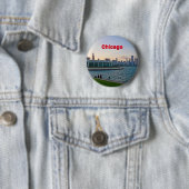 Badge Rond 5 Cm Chicago Pin (En situation)