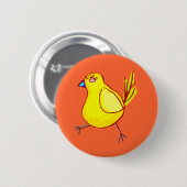 Badge Rond 5 Cm Chick à lèvres bleu (Devant & derrière)