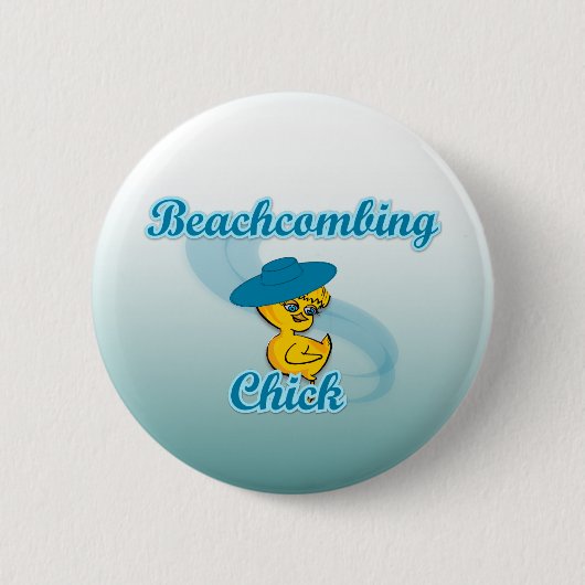 Badge Rond 5 Cm Chick Beachcombing #3 (Devant)
