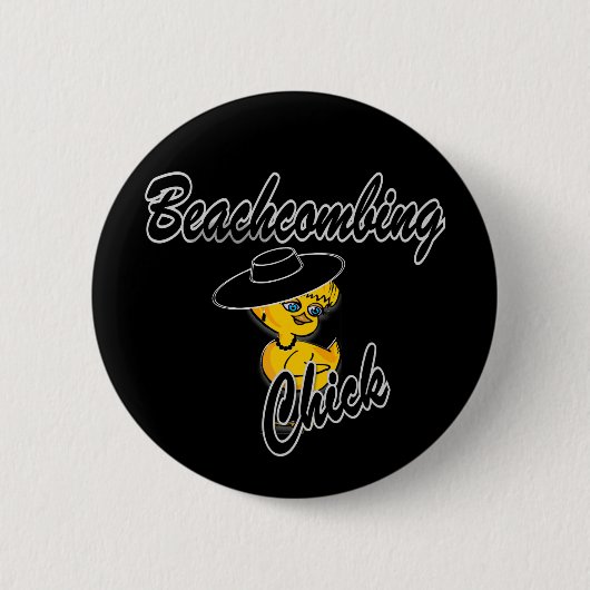 Badge Rond 5 Cm Chick Beachcombing #4 (Devant)