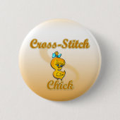 Badge Rond 5 Cm Chick croisé (Devant)