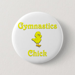 Badge Rond 5 Cm Chick de gymnastique