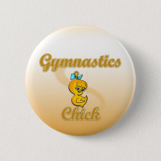 Badge Rond 5 Cm Chick de gymnastique (Devant)