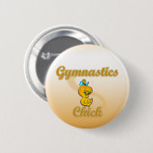 Badge Rond 5 Cm Chick de gymnastique (Devant & derrière)