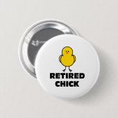 Badge Rond 5 Cm Chick retraité (Devant & derrière)