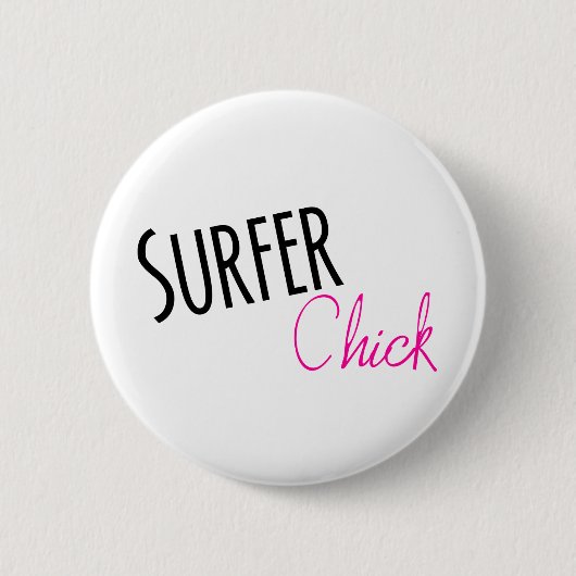 Badge Rond 5 Cm Chick surfer (Devant)