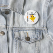 Badge Rond 5 Cm Chick végétarien (En situation)