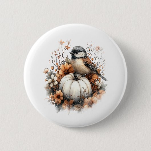 Badge Rond 5 Cm Chickadee Shirt Pays Citrouille (Devant)