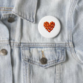 Badge Rond 5 Cm Chicken Wings Are My Valentine Heart Funny Valenti (En situation)