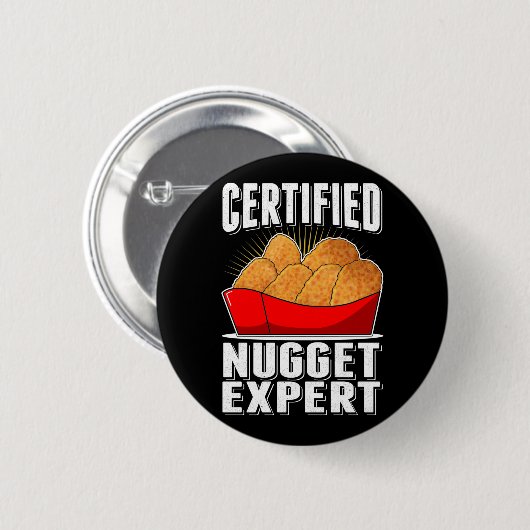 Badge Rond 5 Cm Chicket Nugget Expert Nug Life (Devant & derrière)