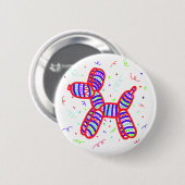 Badge Rond 5 Cm Chien à ballon (Devant & derrière)