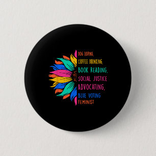 Badge Rond 5 Cm Chien Aimant Café Boire Livre Lecture Social Jus