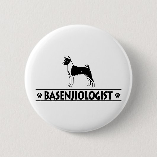 BADGE ROND 5 CM CHIEN BASENJI (Devant)