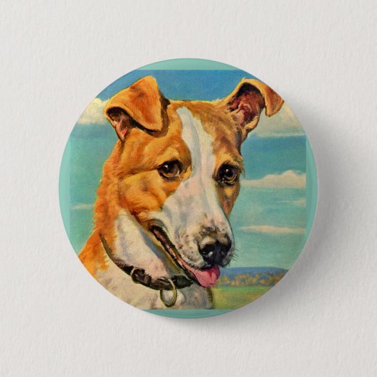 Badge Rond 5 Cm chien beau chien (Devant)