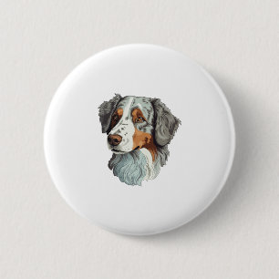 Badge Rond 5 Cm Chien berger australien