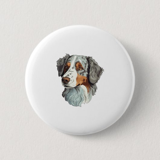 Badge Rond 5 Cm Chien berger australien (Devant)