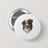 Badge Rond 5 Cm Chien berger australien (Devant & derrière)