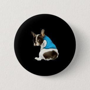 Badge Rond 5 Cm Chien bouledogue français J'aime maman Tatouage bo