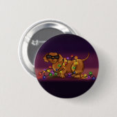 Badge Rond 5 Cm Chien brillant (Devant & derrière)