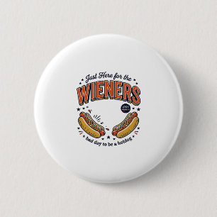 Badge Rond 5 Cm Chien Chaud Drôle Wiener Design de Chemise Vintage