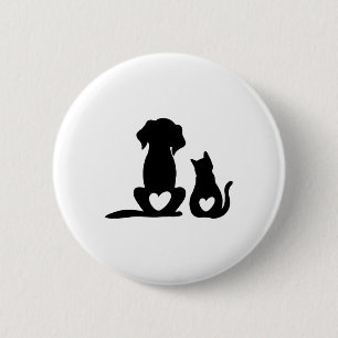 Badge Rond 5 Cm Chien Chien Chien Et Chien Bébé Et Amoureux des ch
