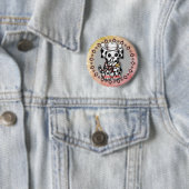 Badge Rond 5 Cm Chien chiot shérif (En situation)