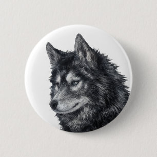 Badge Rond 5 Cm Chien de Balto