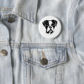 Badge Rond 5 Cm Chien de boîte (En situation)