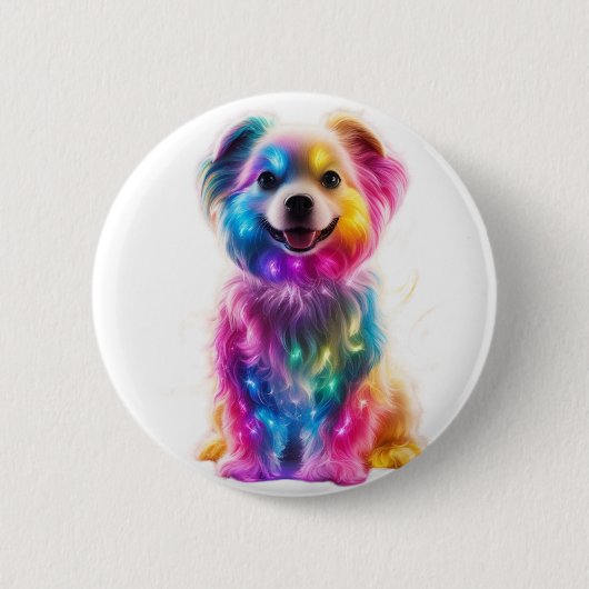 Badge Rond 5 Cm Chien de couleur mignon (Devant)