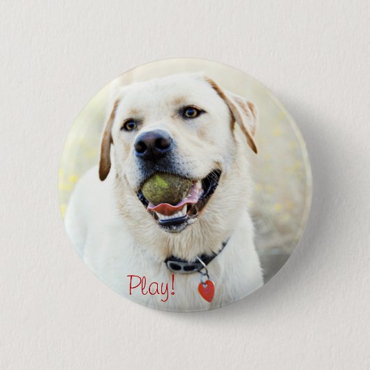 Badge Rond 5 Cm Chien de jeu (Devant)