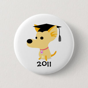 Badge Rond 5 Cm Chien de l'obtention du diplôme 2011