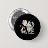 Badge Rond 5 Cm Chien de marche fantôme (Devant & derrière)