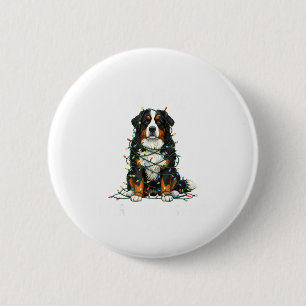 Badge Rond 5 Cm Chien de montagne de Berne Noël Je vais bien Tout
