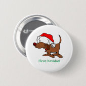 Badge Rond 5 Cm Chien de Noël (Devant & derrière)