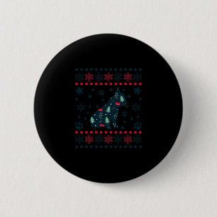 Badge Rond 5 Cm Chien de Noël Motif Français Chien de taule propri