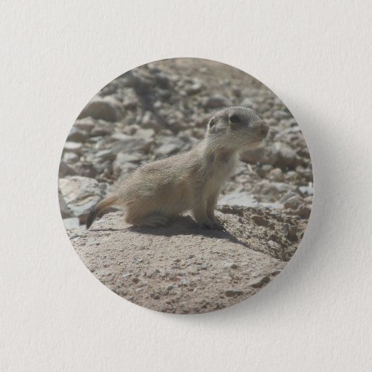 Badge Rond 5 Cm Chien de prairie de bébé (Devant)