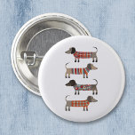 Badge Rond 5 Cm Chien de saucisse Dachshund<br><div class="desc">Dachshund mignon et adorable,  chiens de saucisse ou chiens plus blancs en tricots confortables.</div>