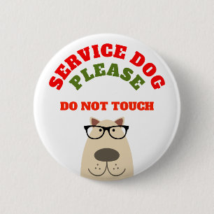 Badge Rond 5 Cm Chien de service