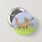 Badge Rond 5 Cm chien d'écorcement (Devant & derrière)
