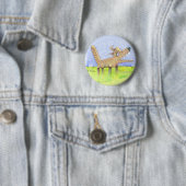 Badge Rond 5 Cm chien d'écorcement (En situation)