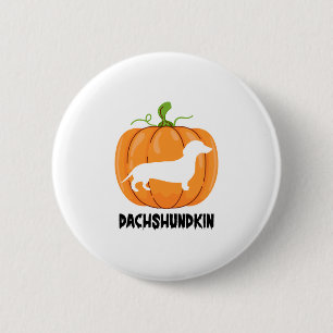 Badge Rond 5 Cm Chien d'Halloween Dachshund