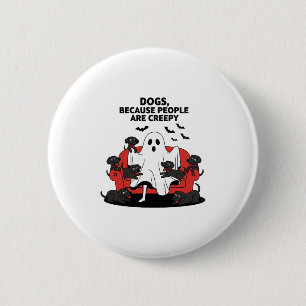 Badge Rond 5 Cm Chien d'Halloween éffrayant Fantôme Éffrayant 23