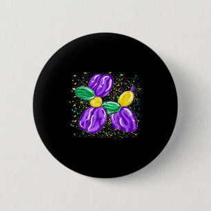 Badge Rond 5 Cm Chien en ballon de Mardi Gras Costume Perles Homme