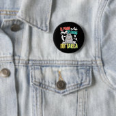 Badge Rond 5 Cm Chien Espagnol Ate My Homework - Perro Tarea (En situation)