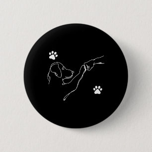 Badge Rond 5 Cm Chien Et Personnes Punir Main Chien Amitié Poing F