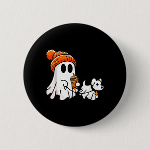 Badge Rond 5 Cm Chien fantôme drôle de costume d'Halloween