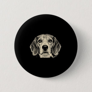 Badge Rond 5 Cm Chien fumant une cigarette Mème drôle de Beagle