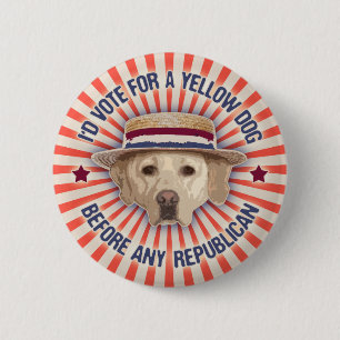 Badge Rond 5 Cm Chien jaune II