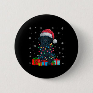 Badge Rond 5 Cm Chien Luminaires de Noël moche Noël Chapeau noir L